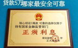 网上贷款5万哪家最安全可靠，正规贷款利息低吗