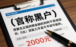 听说黑户也能下款2000元