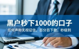黑户秒下1000的口子有什么，黑户能下款的口子有哪些