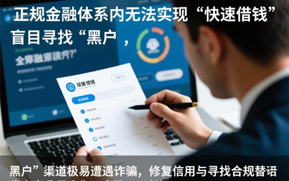 征信黑了怎么借钱，2026黑户微信能下款吗