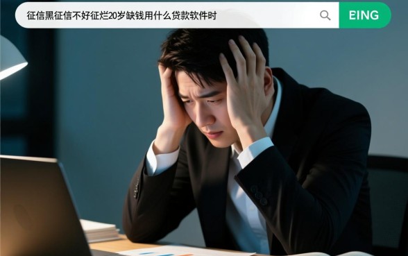 征信黑怎么贷款，20岁征信不好缺钱用什么软件？