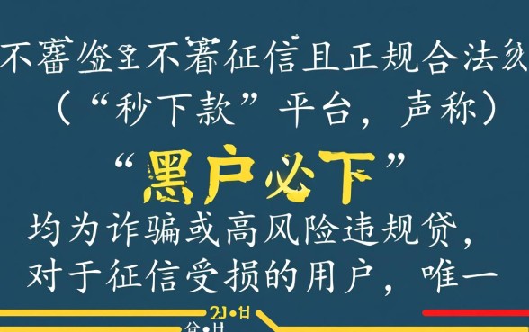 征信黑了怎么贷款，不看征信哪个平台放款快