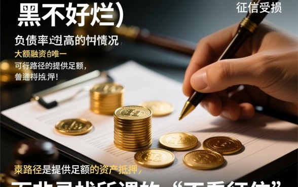 征信黑了怎么贷大额，哪些大额贷款不看负债率