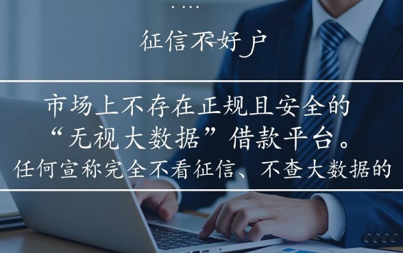 征信黑了怎么贷款，有没有无视大数据的平台？