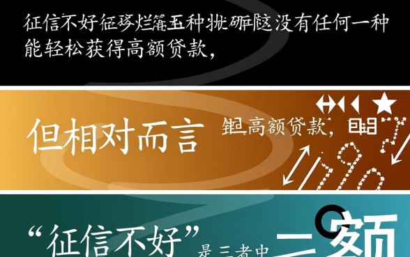 征信黑了怎么贷款？征信不好哪个额度高好申请？