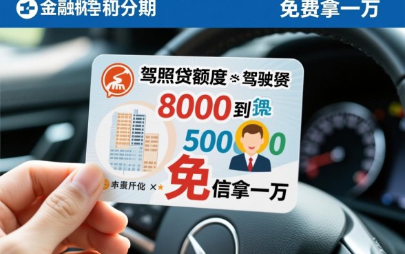 驾照贷额度8000到50000免费拿一万是真的吗，怎么申请？