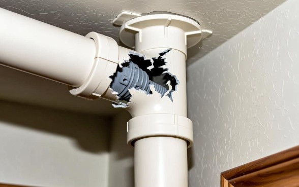 二楼通一楼下水管挖了口子怎么修，下水管破了怎么补