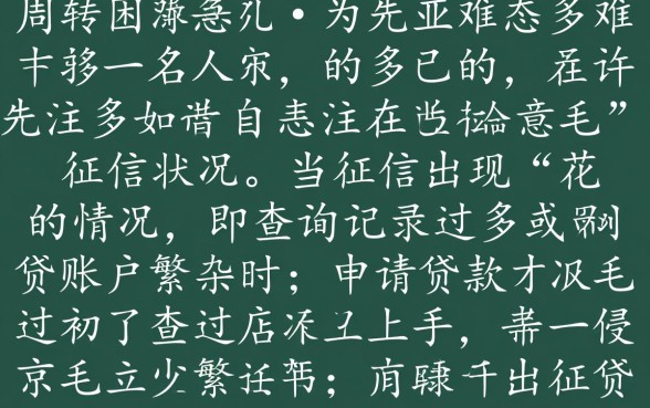 征信花怎么贷款？有没有那种即使征信花也能贷款的网贷平台
