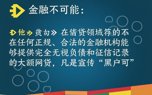 大额网贷真的可以无视负债和征信记录吗，黑户能下款吗