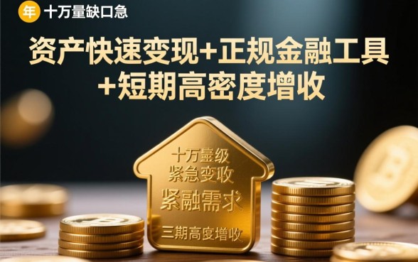 急需十万怎么快速弄到钱，有什么快速赚钱的正规门路