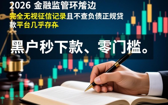 黑户2026不看负债的贷款平台有哪些，黑户能下款吗？