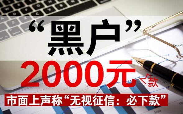 2026黑户能下2000的口子有什么，不查征信秒下款
