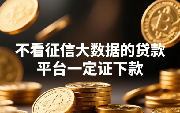 不看征信大数据的贷款平台一定能下款吗，真的安全吗