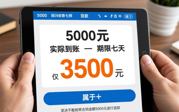 借5000到账3500七天这种还吗，砍头息网贷合法吗