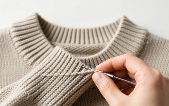 毛衣领口大了怎么办，毛衣口子太大怎么修视频教程