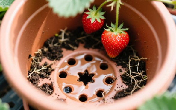 种草莓的筐下面是否要弄个小洞口子吗，草莓怎么种不烂根