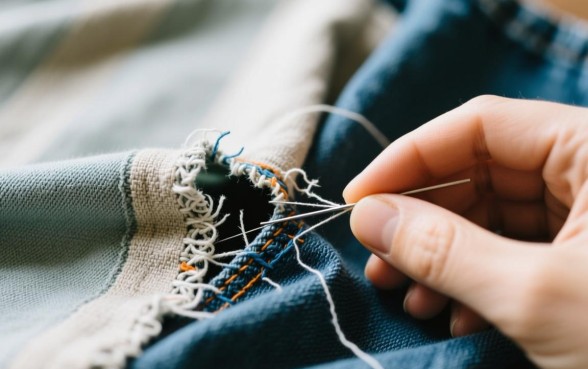 衣服破了个洞怎么办，怎样补破衣服的一道口子视频教程下载