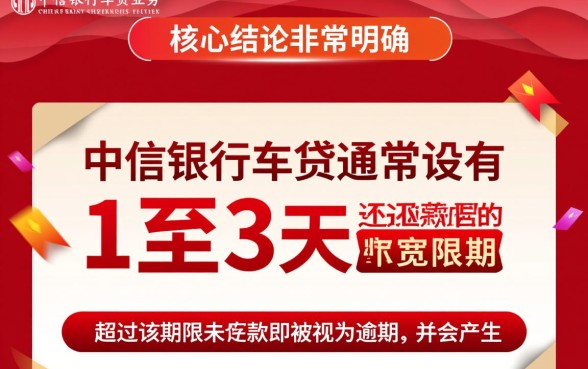 中信银行车贷逾期怎么办，几天算逾期会影响征信吗？