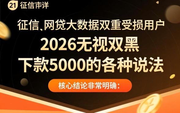 2026无视双黑下款5000的口子有哪些？真的能下款吗？