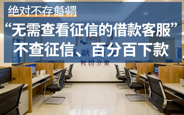 难道真的有无需查看征信的借款客服，不查征信贷款真的能下款吗