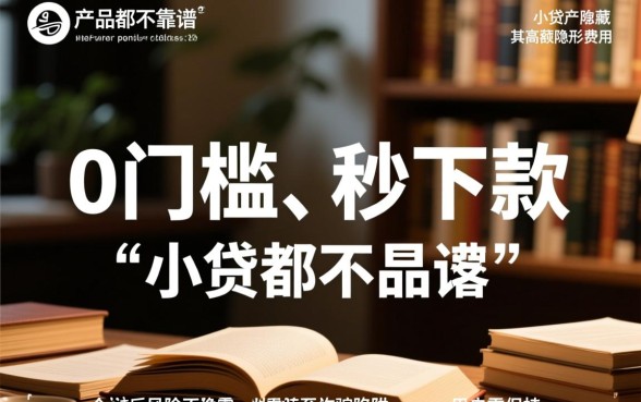 这种0门槛秒下款的小贷真的靠谱吗，有哪些正规平台？