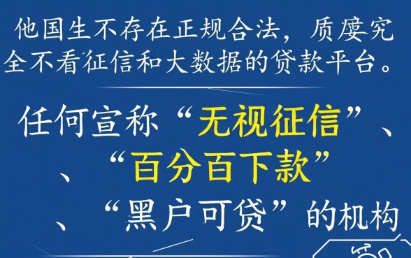 有没有不看征信和大数据的贷款平台，不看征信的贷款哪里借
