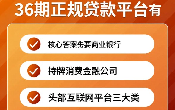可以分36期正规的贷款平台有哪些，哪个平台能分36期？