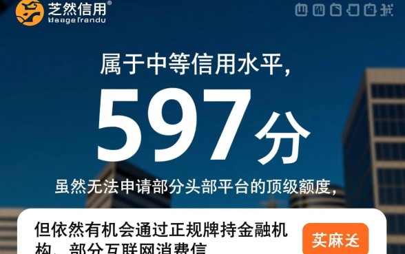 芝麻信用597可以贷哪个软件的钱，597分能下款的借款平台有哪些