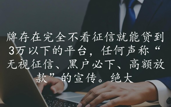 哪个平台不看征信能贷款30万以下，不看征信怎么申请贷款？