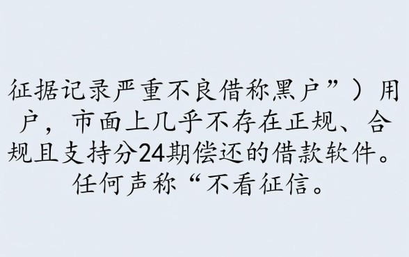 黑户有什么借钱软件可以分24期还，黑户怎么申请24期还款？