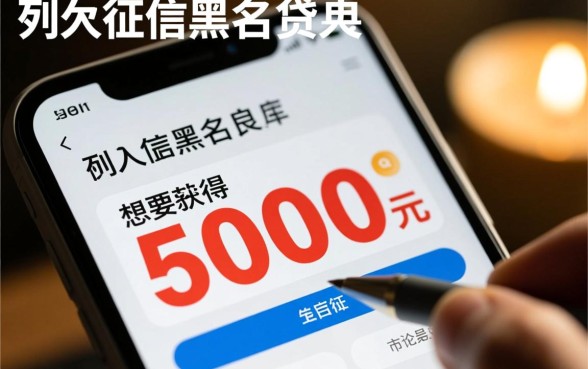 黑户能下5000的贷款口子有哪些，不查征信吗？
