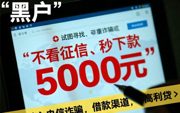 黑户借5千不看征信去哪借？黑户3到6期借款怎么申请？