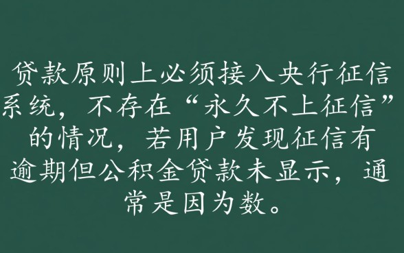 征信有逾期能办公积金贷款吗，公积金贷款不上征信记录吗