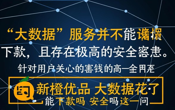 新橙优品大数据花了能下款吗，审核容易通过安全吗