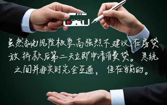 房贷放款后第二天就借消费贷可以吗，会被抽贷吗？