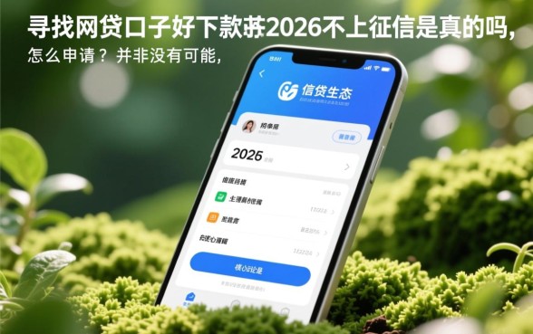 网贷口子好下款的2026不上征信是真的吗，怎么申请？