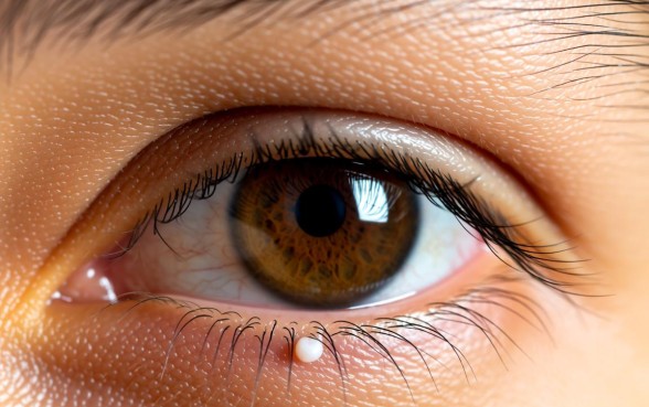 下眼皮末端有白色的小口子是什么病，眼睑长小白点怎么治？