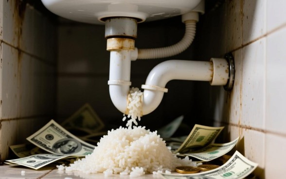 梦见剩的米饭堵住下水道口子怎么办，梦见下水道堵了有什么预兆