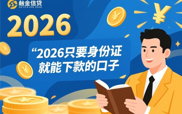 2026只要身份证就能下款的口子有哪些，真的吗？