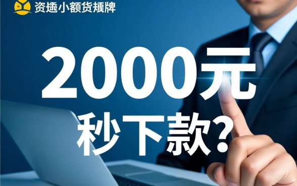 小额贷款2000元真的能秒下款吗，哪里有正规口子不用审核？