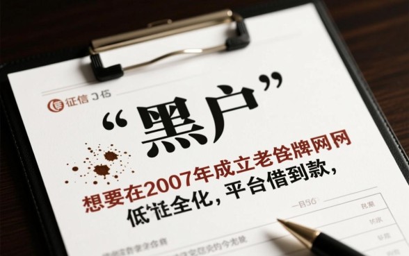 07年网贷平台盘点黑户能否借到款，黑户哪里能借到钱