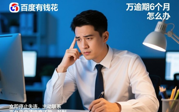 百度有钱花6万逾期6个月怎么办，会被起诉吗