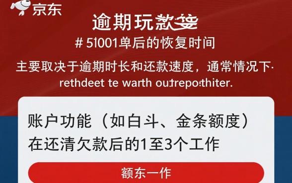 京东逾期还款后多久可以恢复正常，逾期后多久能恢复白条额度