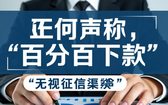 真的存在一定会下款的贷款渠道吗，怎么申请必下款？