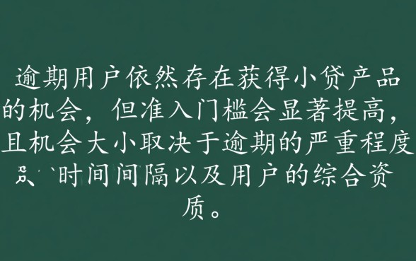 逾期用户还有机会获得小贷产品吗，哪里可以借到钱