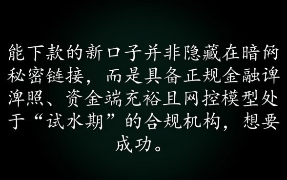 如何找到那些真正能下款的新口子，2026哪里申请容易过