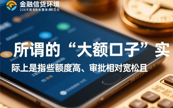 24年好下款的大额口子都有哪些，2026大额贷款哪个容易过