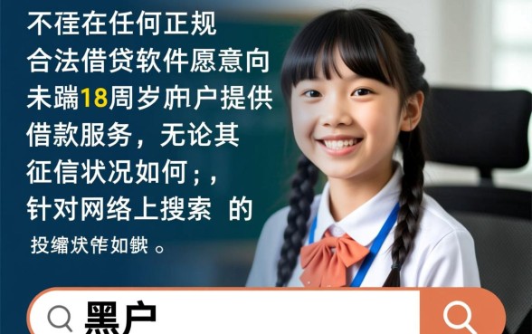 黑户未满18岁哪个软件可以借钱，真的有不用审核的口子吗