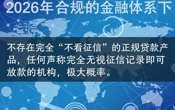2026不看征信的贷款有哪些呢，2026年不看征信怎么申请