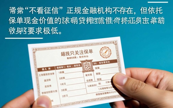 不看征信的保单贷款有哪些平台呢，不看征信贷款怎么申请？